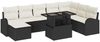 vidaXL Garten-Sofa-Set mit Kissen 9 pcs Schwarz und Creme 3348693 Bild 2