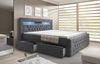 PROMETO Möbel Boxspringbett ARONA - Matratze, 2 Schubladen und Topper, LED und Chesterfield, mit 2 Schubladen, mit Topper und Matratze Bild 5