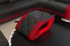 Couchtisch Swing - Ledermix - schwarz-rot Bild 2