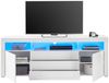 TV-Sideboard Goole / Goal, Holzwerkstoff, Weiß, 200 x 74 x 44 cm Bild 4