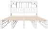 vidaXL Massivholzbett mit Regal ohne Matratze Weiß 140x190 cm Kiefer 3323987 Bild 4