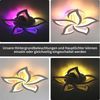 oyajia LED Deckenleuchte Deckenlampe Dimmbar mit Fernbedienung, RGB Hintergrundbeleuchtung Lamp, LED fest integriert, Kaltweiß, Naturweiß, Warmweiß, RGB Hintergrundbeleuchtung Farbwechsel, 55/90W Moderne Blumenform Deckenlampe für Wohnzimmer Schlafzimmer Bild 3