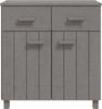 vidaXL Sideboard Hellgrau 79 x 40 x 80 cm Massivholz Kiefer [340439] Bild 3