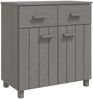 vidaXL Sideboard Hellgrau 79 x 40 x 80 cm Massivholz Kiefer [340439] Bild 2