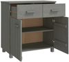 vidaXL Sideboard Hellgrau 79 x 40 x 80 cm Massivholz Kiefer [340439] Bild 5