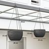 Novzep Pflanzkübel 4st Pflanzgefäße für Außen- und Innenpflanzen, Selbstbewässerung (4 St), Hängende Pflanzgefäße mit Metallketten Bild 3