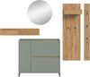 Garderobenkombination B/H/T: 197x236x32 cm in Salbei Nachbildung und Artisan Oak Nachbildung Bild 2