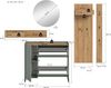Garderobenkombination B/H/T: 197x236x32 cm in Salbei Nachbildung und Artisan Oak Nachbildung Bild 4