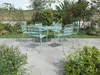 Vente-unique - MIRMANDE Garden dining set Metall Grün - B 130 cm x H 74 cm x L 130 cm Bild 2