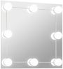 vidaXL Wandspiegel mit LED-Beleuchtung Quadratisch Glas [3078635] Bild 2
