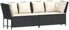 vidaXL Gartensofa mit Kissen Schwarz Poly Rattan 4104121 Bild 2