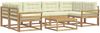 vidaXL Outdoor-Sofagarnitur mit Kissen 5 pcs Weiß und Creme 3386129 Bild 2