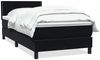 vidaXL Boxspringbett mit Matratze Schwarz 80x220 cm Samt 3316139 Bild 2