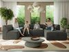 Modulares XXL-Ecksofa MODARO 5M, U-Form, Wohnlandschaft, 5-teilig, freistehend, Wohnzimmer Couch, HR-Schaumstoff - Dunkelgrau Plüsch - Links Bild 3