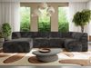 Modulares XXL-Ecksofa MODARO 5M, U-Form, Wohnlandschaft, 5-teilig, freistehend, Wohnzimmer Couch, HR-Schaumstoff - Dunkelgrau Plüsch - Links Bild 5