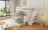 Etagenbett Mit Rutsche Und Ausziehbett Weiß 90x200 140x200 Sternen Mond Motiv Sicherheitsrutsche Stauraum Kiefer Massivholz Lattenrost Geschwisterbett Kinderzimmer Bild 4