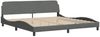 vidaXL Bettgestell "Dover" Dunkelgrau 193x203 cm Stoff 373298 Bild 3