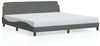 vidaXL Bettgestell "Dover" Dunkelgrau 193x203 cm Stoff 373298 Bild 2