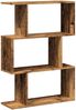 vidaXL Raumteiler-Bücherregal 3 Fächer Altholz-Optik 70x24x97 cm 858118 Bild 2