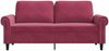 vidaXL 2-Sitzer-Sofa Weinrot 140 cm Samt 359533 Bild 4