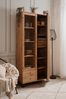 Finori Medan 52A Vitrine, Dekor Artisan Oak / anthrazit | Vitrine für Wohnzimmer | Maß: B x H x T ca. 92 x 198 x 40 cm | Vitrine mit 2 Türen (1x Glastür), 2 Schubkästen und 8 Einlegeböden Bild 4