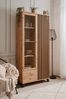 Finori Medan 52A Vitrine, Dekor Artisan Oak / anthrazit | Vitrine für Wohnzimmer | Maß: B x H x T ca. 92 x 198 x 40 cm | Vitrine mit 2 Türen (1x Glastür), 2 Schubkästen und 8 Einlegeböden Bild 3