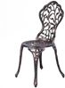 3 tlg Antik Aluminiumguss Bistroset Balkonset Sitzgruppe Gartentisch mit 2 Stühle Schwarz Bild 4