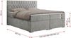 Boxspringbett mit 2 Bettkästen, Matratze und Topper - PERA - 120x200cm - Hellgrau Stoff - H3 Bild 5