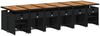 vidaXL 17-tlg. Garten-Essgruppe mit Kissen Schwarz Poly Rattan 3211191 Bild 3