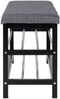 Moderne Bank DOVER grau/schwarz zwei Regalböden ca. 100cm Bild 5