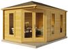 Alpholz 5-Eck Gartenhaus Lido Gartenhaus aus Holz in Pinie Holzhaus mit 40 mm Wandstärke Blockbohlenhaus mit Montagematerial Bild 3