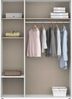 Rauch Möbel 'Voyager' Kleiderschrank, Holz, Eiche Artisan | Weiß, Zubehör Basic, Breite 140 cm | Ohne Spiegel Bild 4