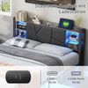 Ironwood bed 140 * 200, headboard, bed frame with lights, bed tail, double drawers, European standard charger Bild 5