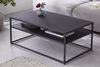 Eleganter Couchtisch mit Ablage ACERO 100cm schwarz Metall Loft Bild 4