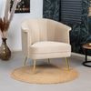 Bronx71 Samt Sessel Amy modern beige Bild 5