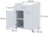 Rollcontainer Ansel Weiß 60 x 40 cm mit Schubladen Vicco Bild 2