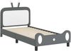vidaXL Kinderbettgestell mit Kopfteil Hellgrau 90 x 200 cm PU 42011098 Bild 4