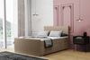 Boxspringbett Schlafzimmerbett MONTY 160x220cm in Stoff Monolith Hellbraun Bild 1
