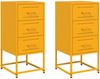 vidaXL Nachttische 2 Stk. Senfgelb 36x39x78 cm Stahl 846585 Bild 2
