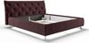 KAWOLA Bett ANNY Polsterbett Kopfteil niedrig Velvet purple 200x200cm Bild 3