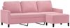 vidaXL 3-Sitzer-Sofa mit Hocker Rosa 180 cm Samt 3201058 Bild 3