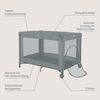 Lionelo Amelie Baby-Reisebett, ab Geburt bis 15 kg, klein, faltbar, weiche Faltmatratze, 100,5 x 70,5 cm, 2 Räder, seitlicher Einstieg, Reisetasche Bild 2