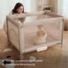 Lionelo Amelie Baby-Reisebett, ab Geburt bis 15 kg, klein, faltbar, weiche Faltmatratze, 100,5 x 70,5 cm, 2 Räder, seitlicher Einstieg, Reisetasche Bild 3