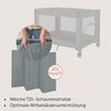 Lionelo Amelie Baby-Reisebett, ab Geburt bis 15 kg, klein, faltbar, weiche Faltmatratze, 100,5 x 70,5 cm, 2 Räder, seitlicher Einstieg, Reisetasche Bild 4