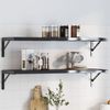 vidaXL Regalträger 4 Stk. 30x2,5x15,5 cm Schwarz Edelstahl 30304 Bild 1
