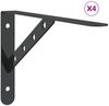 vidaXL Regalträger 4 Stk. 30x2,5x15,5 cm Schwarz Edelstahl 30304 Bild 2