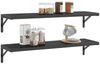 vidaXL Regalträger 4 Stk. 30x2,5x15,5 cm Schwarz Edelstahl 30304 Bild 4