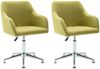 vidaXL Esszimmerstühle Drehbar 2 Stk. Grün Stoff 283484 Bild 2