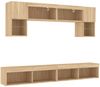 vidaXL 6-tlg. Wohnwand mit LED-Beleuchtung Sonoma-Eiche Holzwerkstoff 3216706 Bild 3