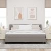 vidaXL Boxspringbett mit Kopfteil Taupe 200 x 180 cm Stoff 3341122 Bild 3